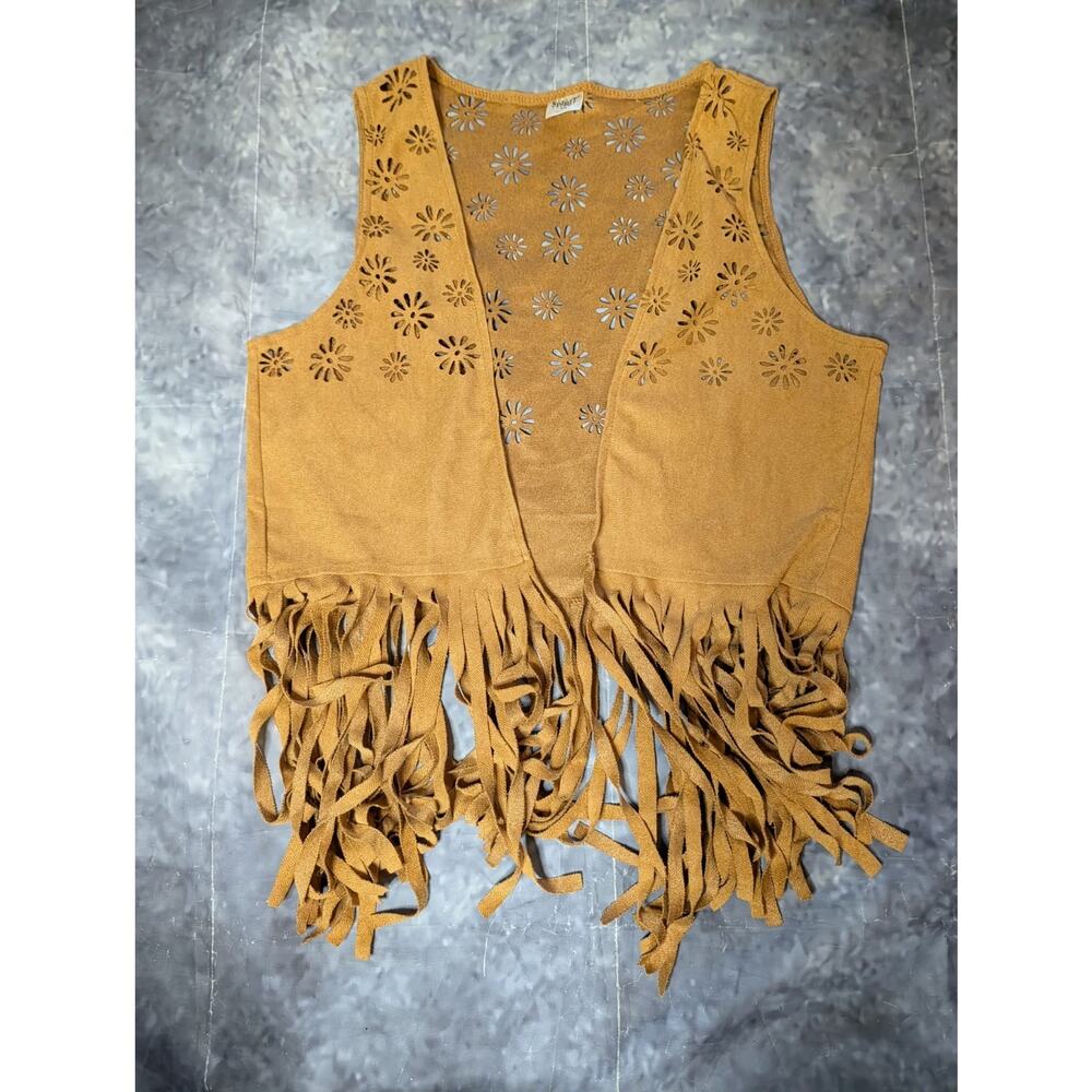 Fringed Hippie 70's Vest Halloween Costume Accessory Western Cowgirl Size S/M - Picture 3 of 7